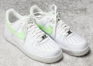 Nike Air Force 1 07 Next Nature White Lime Blast Sneakers Womens 9.5 DD8959-114